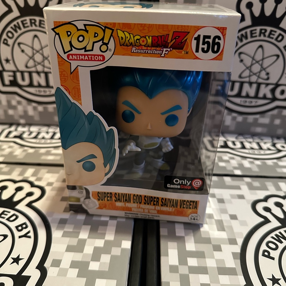Funko Pop Super Saiyan God Super Saiyan Vegeta Figure Game Stop Exclusive NIB